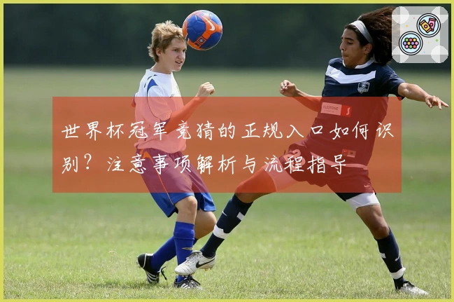 世界杯冠军竞猜的正规入口如何识别？注意事项解析与流程指导